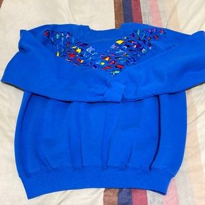 A unique blue sweater